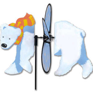 Premier Kites 16 Inch White Polar Bear Wearing Scarf Petite Wind Spinner Part Number 24939