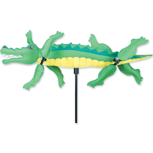 Premier Kites 21 Inch Walking Alligator Whirligig Wind Spinner - Part Number: 21884
