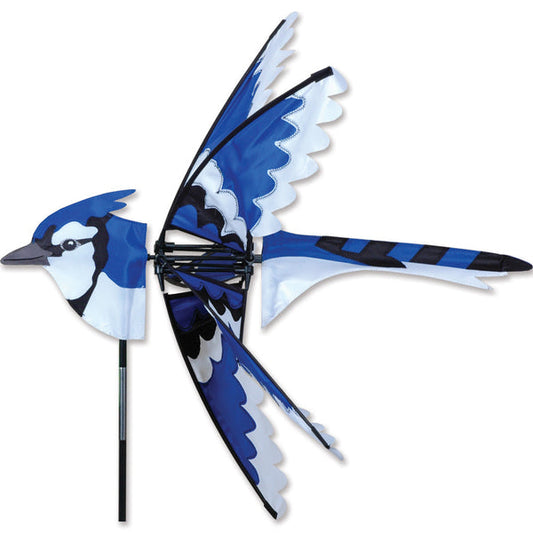 Premier Kites 25 Inch Blue Jay Wind Spinner (Part Number 25001) - Durable and Colorful Outdoor Decoration with Wind Direction Indicator