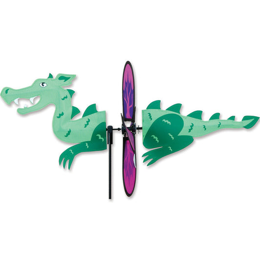 Premier Kites 24 inch Green Dragon Garden Wind Spinner - Part Number 25056
