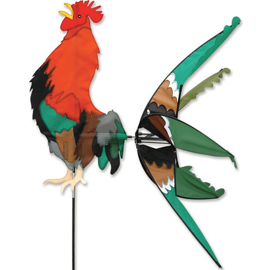 Premier Kites 40 Inch Morning Rooster Plastic Stake Wind Spinner (Part Number 25365)