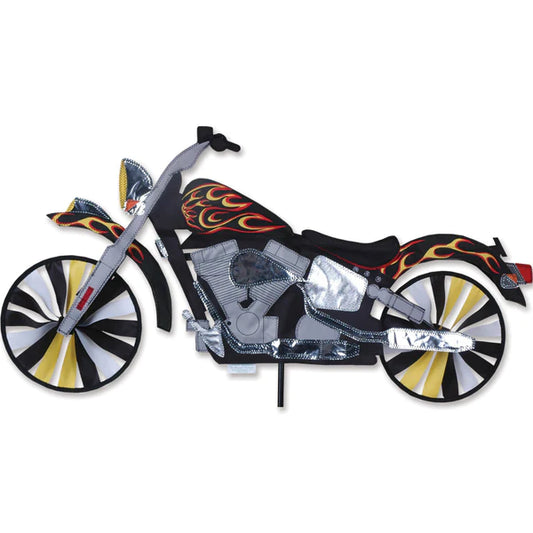 Premier Kites 32 Inch Flame Motorcycle Wind Spinner (Part Number 25656) - Fiery Fun for Your Outdoor Space