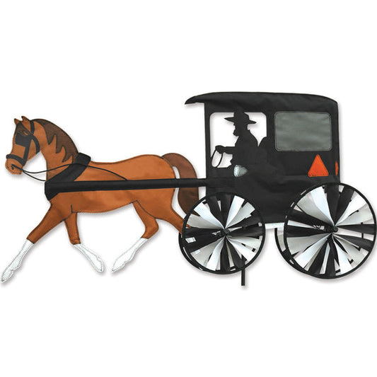 Premier Kites 36 Inch Horse and Buggy Wind Spinner (Part Number 25663) - Elegant and Durable Outdoor Decor