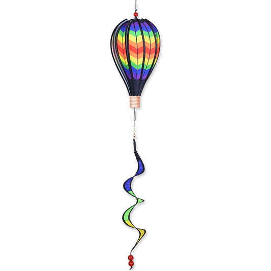Rainbow Double Chevron Hot Air Balloon Wind Spinner - 12 Inch by Premier Kites (Part Number 25803)