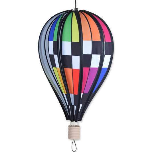 Premier Kites 18 Inch Checkered Hot Air Balloon Wind Spinner Part Number 26407