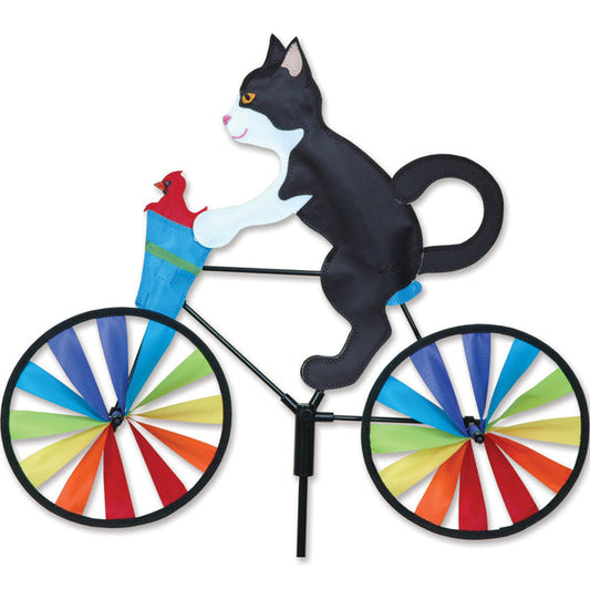 Premier Kites 20 Inch Black and White Tuxedo Cat Bicycle Wind Spinner - Part Number 26859
