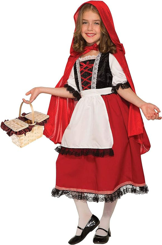 Forum Novelties 277626 Halloween Girls Deluxe Red Riding Hood Costume - Small
